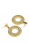 Gold Plated Round Drop Earrings 