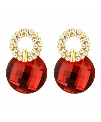 Luxuria Red Crystal Alloy Stud Earring