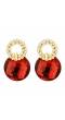 Luxuria Red Crystal Alloy Stud Earring