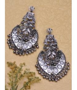 Oxidised Silver Dangle  Earrings 