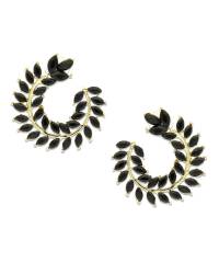 Buy Online Crunchy Fashion Earring Jewelry Luxuria Sparkling Golden Sapphire Stone Long Drop-Earrings Jewellery CFE1459