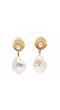 Gold Plated Pearls & Shell Earrings 
