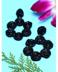 Buy Online Crunchy Fashion Earring Jewelry Handmade Black  Drop Earrings Handmade Beaded Jewellery CFE1316