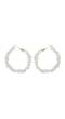 Oversize White Pearl Hoop Earrings 
