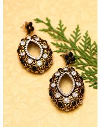 Buy Online Crunchy Fashion Earring Jewelry Hamsa Evil Eye Drop Earrings - Handmade Beaded Danglers for Drops & Danglers CFE2067