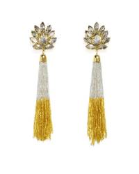 Buy Online Crunchy Fashion Earring Jewelry Golden White Gold-Plated Jhumki Earrings Jewellery RAE0268