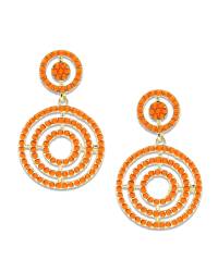 Buy Online Crunchy Fashion Earring Jewelry Boss Babe Dangler Earrings: Multicolor Handmade Beaded Drops & Danglers CFE2066