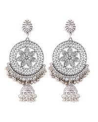 Buy Online Royal Bling Earring Jewelry Gold plated Kundan Flower Meenakari Red Hoop Jhumka  Earrings  With White Pearl Earrings RAE0863 Jewellery RAE0863