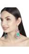 Multicoloured handpainted Floral Drop Earrings