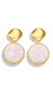 Gold Plated Roung Stud Earring For women