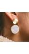 Gold Plated Roung Stud Earring For women