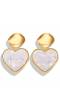 Gold Plated Heart Stud Earring For women