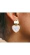 Gold Plated Heart Stud Earring For women