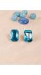 Sky Blue Crystal Solitaire Stone Stud Earrings