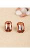 Peach Crystal Solitaire Stone Stud Earrings