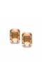 Big Gold Crystal Solitaire Stone Stud Earrings