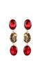 Luxuria Sparkling Red Sapphire Stone Long Drop-Earrings