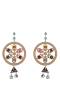 Multicolored Wooden circle Dangler Earring