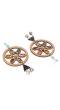 Multicolored Wooden circle Dangler Earring