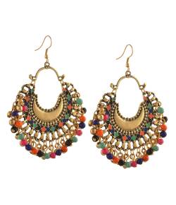 Afghani Tribal Oxidised Golden Dangle Earring