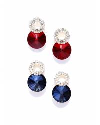 Buy Online Crunchy Fashion Earring Jewelry Floret Bunch Studs Combo Jewellery CFE1203