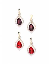 Buy Online Crunchy Fashion Earring Jewelry Crunchy Fashion Traditional Oversized Pink Lotus Shape  Maang Tika Decorated in Stones Jewellery CFTK0003
