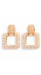 Vintage Gold Color Geometric Statement Earring