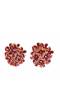 Red  Floral  Stud  Earrings 