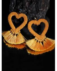 Buy Online Crunchy Fashion Earring Jewelry Yellow Floral Kodi Work Jewellery Set For Handmade Beaded Jewellery CFS0602
