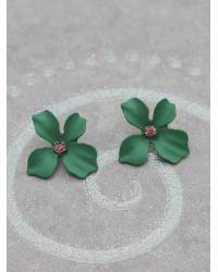 Buy Online Crunchy Fashion Earring Jewelry Luxuria Sparkling Z-Green Sapphire Stone Long Drop-Earrings Jewellery CFE1457