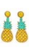 Green & Yellow Pineapple Dangler Earrings 