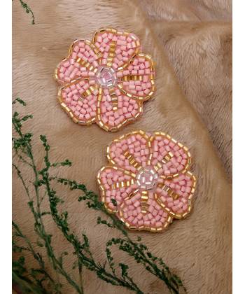 Pink Bohemian Handmade Drop Earrings 