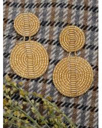 Buy Online Crunchy Fashion Earring Jewelry Black Floral Beaded Stud Earrings for Women Drops & Danglers CFE2029