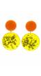 Orange and Yellow Round Drop & Dangler Earrings 