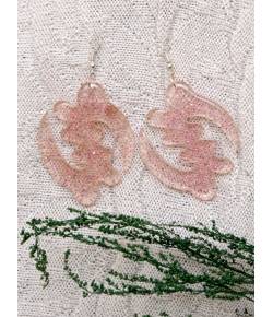 Western Peach Sparkling Drop & Dangler Earrings 