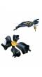 Black Metal Flower Drop Earrings CFE1616