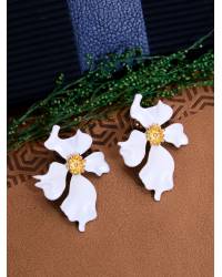 Buy Online Crunchy Fashion Earring Jewelry Crunchy Fashion Gold-Plated  Blue Chandbali Kundan Pearl Earrings Tikka Set RAE2159 Earrings RAE2159