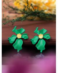Buy Online Crunchy Fashion Earring Jewelry Green Crystal Cocktail Ring for Women Jewellery CFR0261