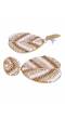 Boho Beaded Shape Leaf  Multicolor Handcrafted Drop Earrings CFE1627
