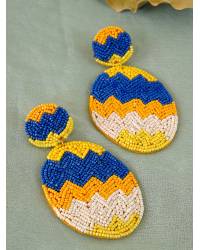 Buy Online Royal Bling Earring Jewelry Krishna Earrings- Handmade Beaded Kanha Earrings for Handmade Beaded Jewellery CFE2072