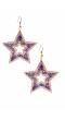 Weatern Gold Plated Star Multi color Earring CFE1641