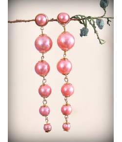 Western Pink Gold Plated Dangler Earring CFE1646