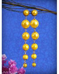 Buy Online Royal Bling Earring Jewelry Traditional Gold Plated Multi Chandbali White Kundan Drop & Dangler Earrings RAE0704 Jewellery RAE0704