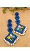 Boho HnadMade Blue Stylish Drop Dangler Earring CFE1681