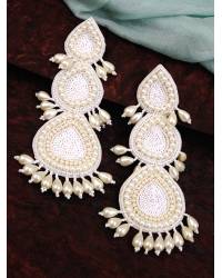 Buy Online Crunchy Fashion Earring Jewelry Yellow-White Blossom Floral Haldi Beaded Choker Necklace Handmade Beaded Jewellery CFS0570