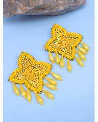Buy Online  Earring Jewelry Multicolored Feather Earrings- Handmade Beaded Leaf Earrings Handmade Beaded Jewellery CFE2062