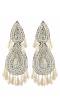 Off-White Beads Studded Handcrafted Contemporary Drop Earrings CFE1699