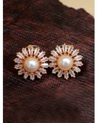 Buy Online Crunchy Fashion Earring Jewelry Peach Enamel Gold-Plated Hoop Jhumka Earrings Jhumki RAE2228