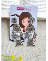 Buy Online Crunchy Fashion Earring Jewelry Mint Green Look-alike Statement Earrings for Girls & Women Earrings SDJJE0055