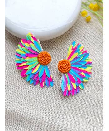 Sparkling Rainbow Wings Stud | Handmade Jewellery for
